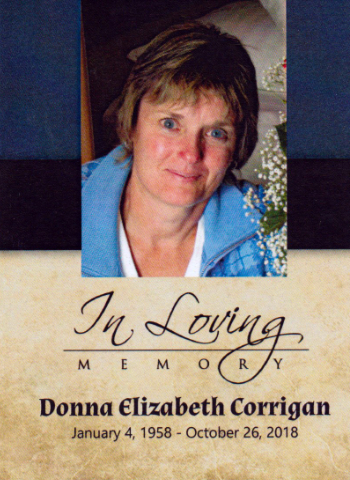 Donna Elizabeth Corrigan 1958 - 2018